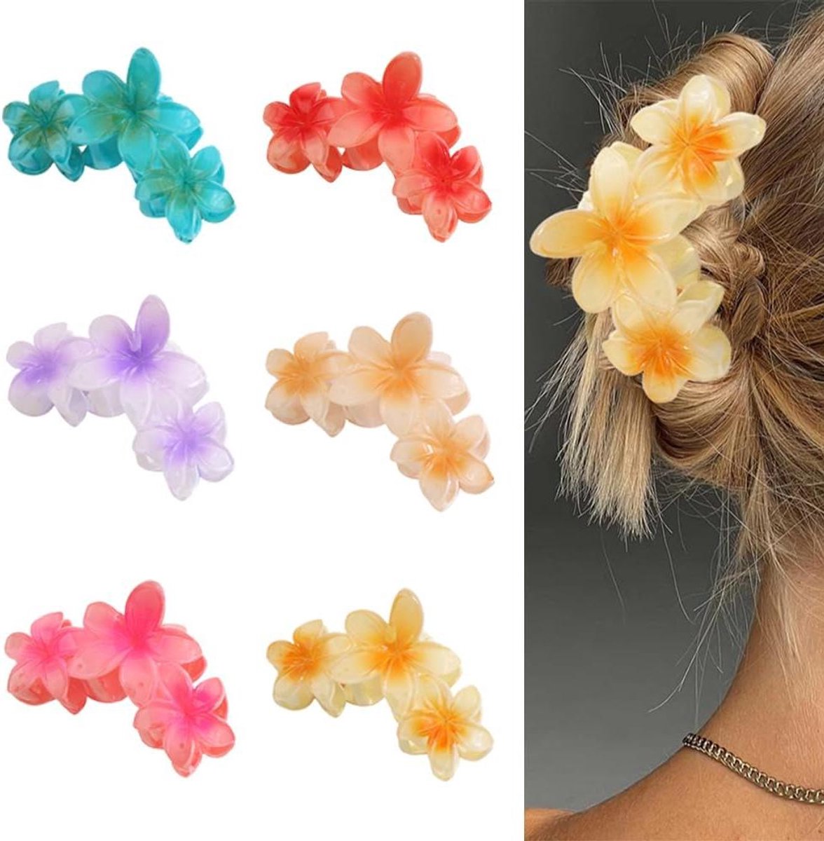 Haarspelden Bloemen Klauw - Bloem Clips - Haar Stijlen - Realistisch 3D Design - 9 x 5 x 4 cm
