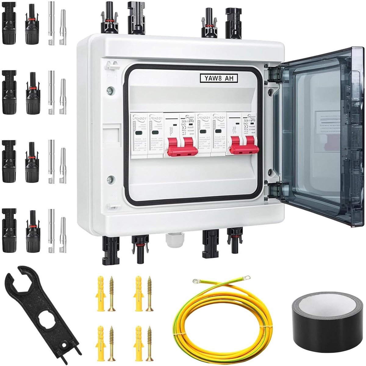 Overspanningsbeveiliging PV - Zonne-energie Schakelaar - Fotovoltaïsche Installatie - IP65 Waterdicht - 40A 1000V - Grijs
