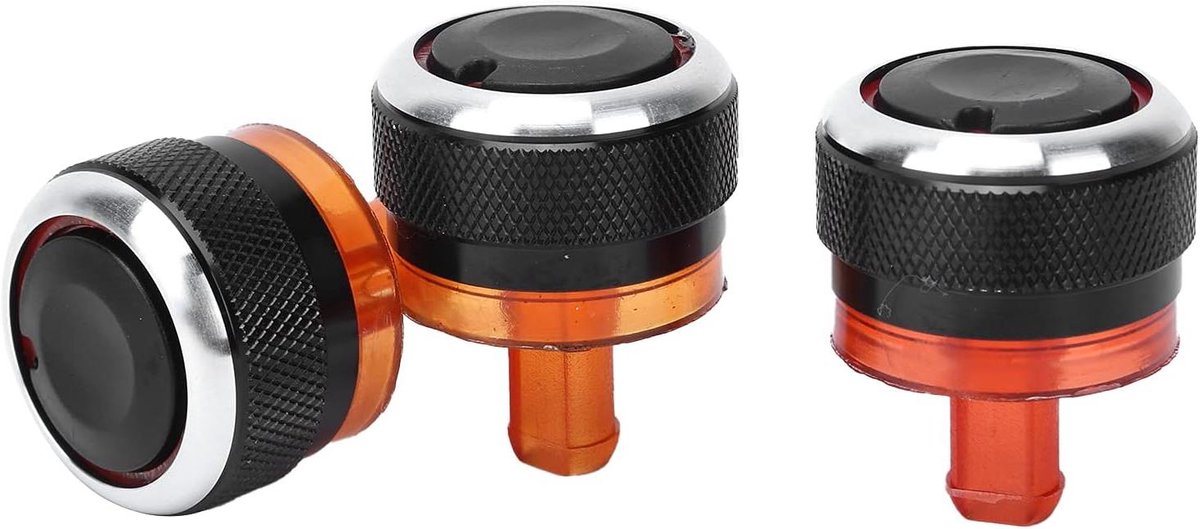 Airco Schakelaar Knoppen - Klimaatregeling Knoppen - Auto Interieur Upgraden - Lichtdoorlatend Design - 3 stuks - Oranje