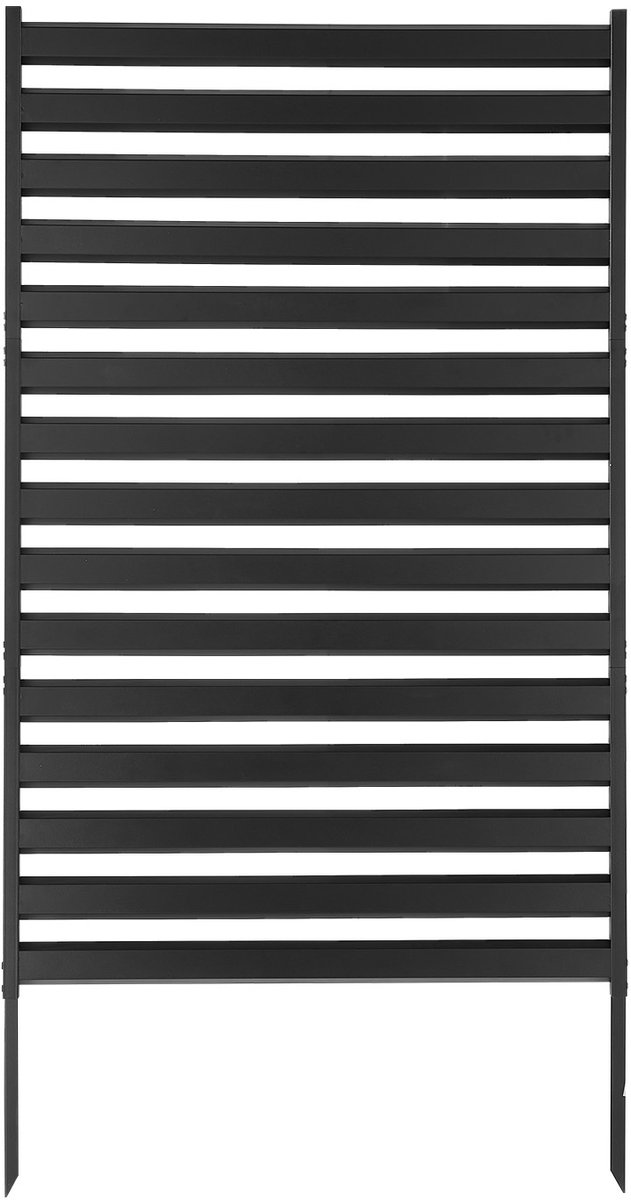 Vevor Opklapbaar Scherm 95,5x183 Cm, Metalen Kamerscherm, Scheidingswand Met Grondpinnen, Privacyscherm, Kamerverdeler, Decoratieve Privacywand, Ideaal voor Tuin, Terras, Erf, Balkon, Zwart