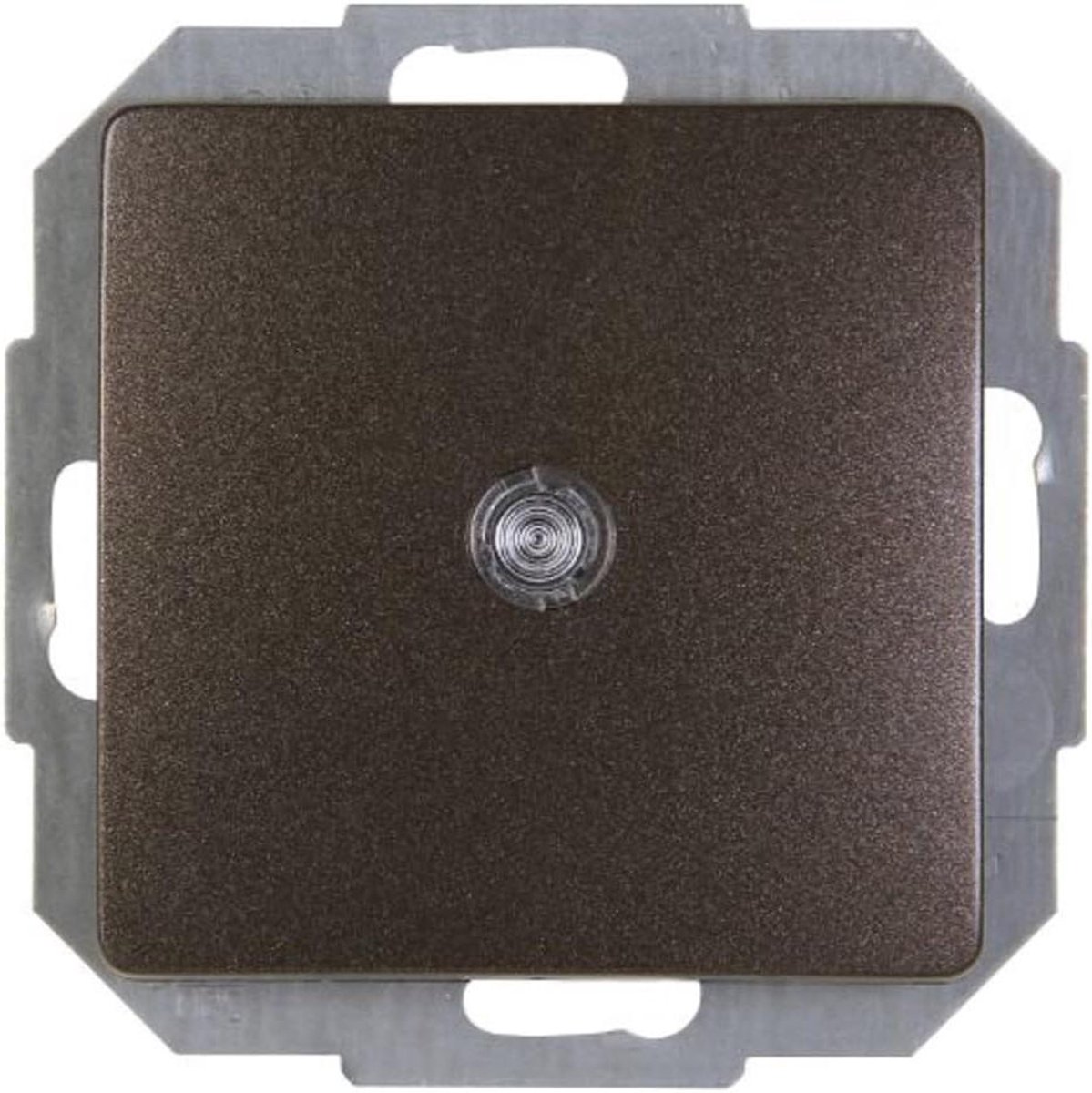 Drukknop Verlicht - Schakelaar Knop - Verlichting Bediening - Moderne Hoogglans - 250V - Palissanderbruin