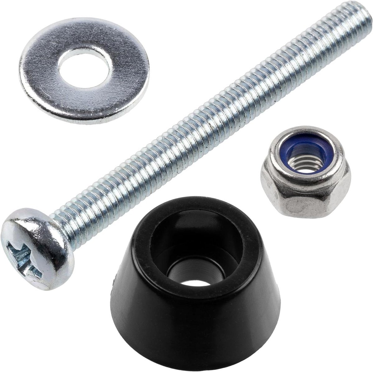 Meubelglijders Set - Glijders Kunststof - Meubels Verplaatsen - Schokabsorptie Geluidsdemping - Ø11x5.7 mm - Zwart