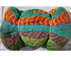 Mexicaanse Hangmat - Net Hangmat Dubbel - Ontspannen in de tuin - Handgeknoopt Mayatraditie - 410 x 200 cm - Multicolour