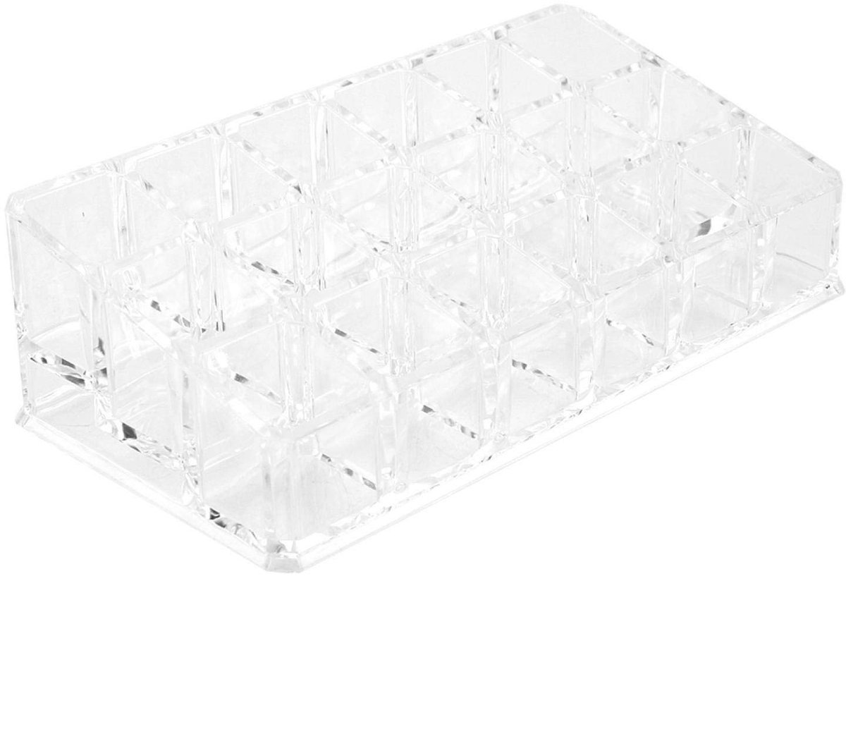 aladdien - Lipstick Organizer - 18 Slots - Draagbare Acryl Houder - Transparant - Makeup Organizer - Ideaal voor Ijdelheid Dressoir - Ruimtebesparend