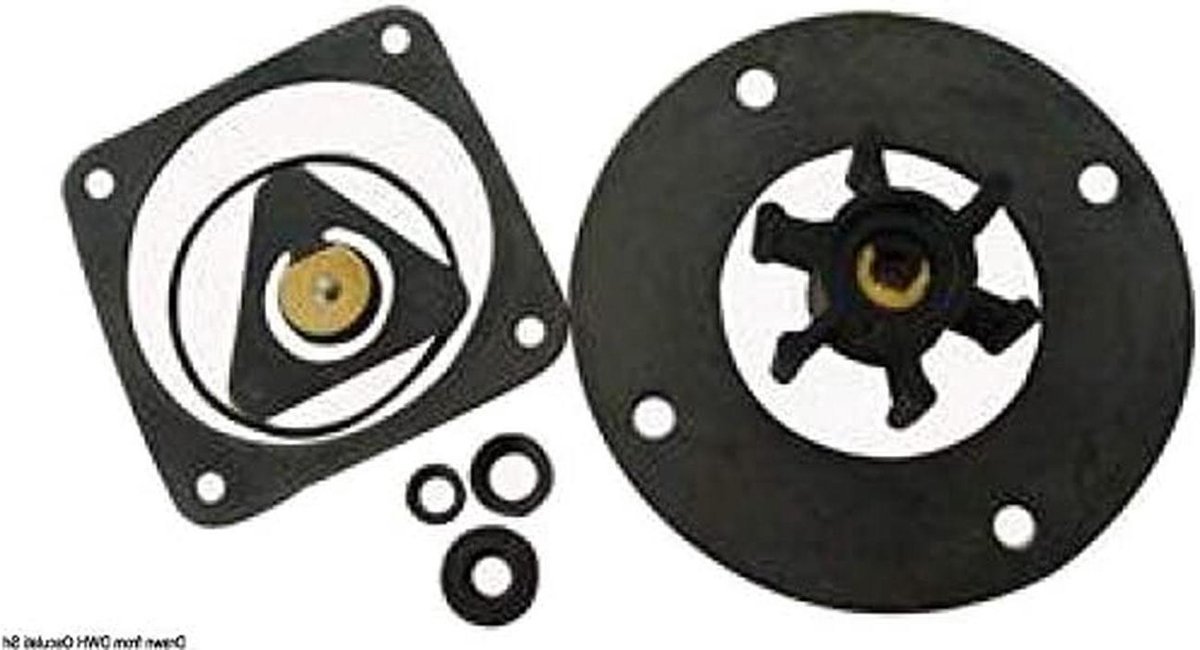 Toilet Afdichtingskit - Toiletpakking Set - Toilet Reparatie - Originele Onderdelen - 90 g - Zwart