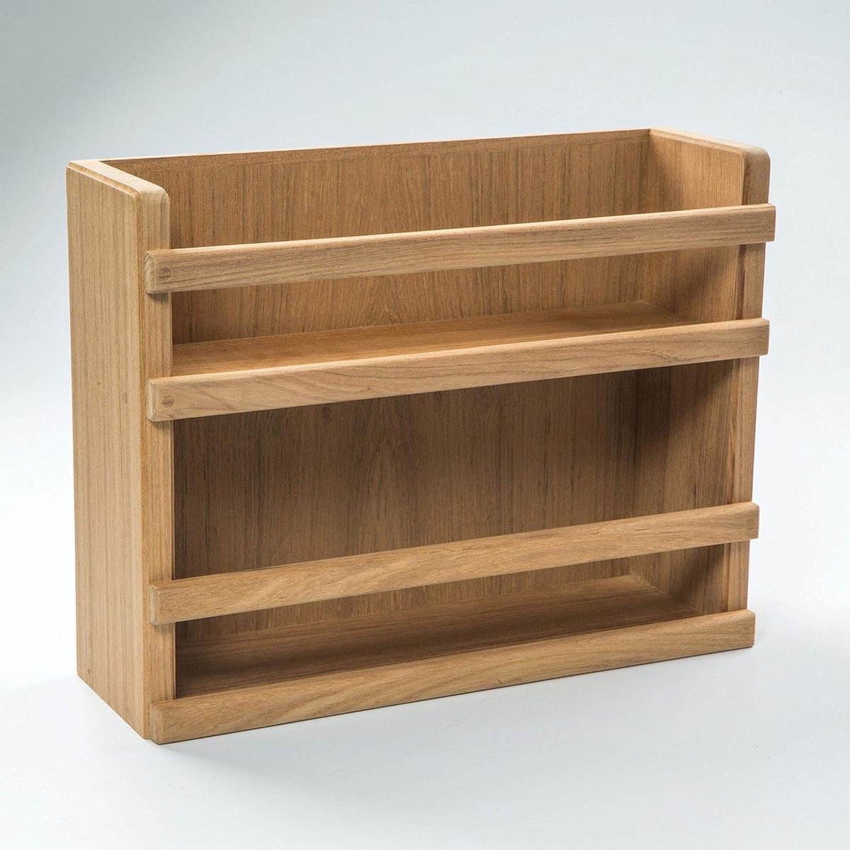 Kruidenrek - Specerijenhouder - Keuken Organiseren - Massief Teak Hout - 33x25x11 cm - Houtkleur