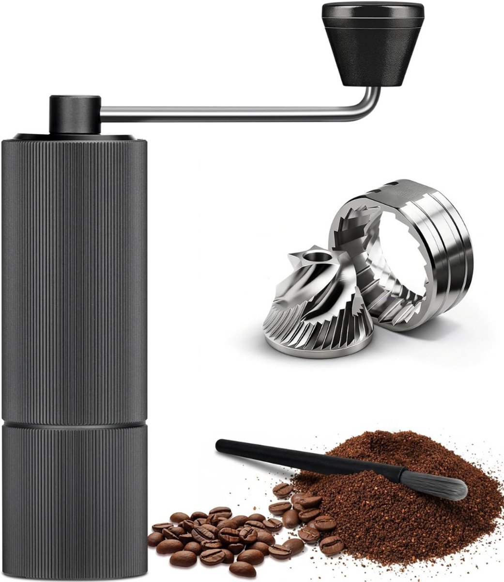 Core® Coffee Grinder - Moka Pot - Koffiemolens - 9L x 9B x 17H centimeter - 150 W - Staalgrijs - 5cm x 16cm x 19cm