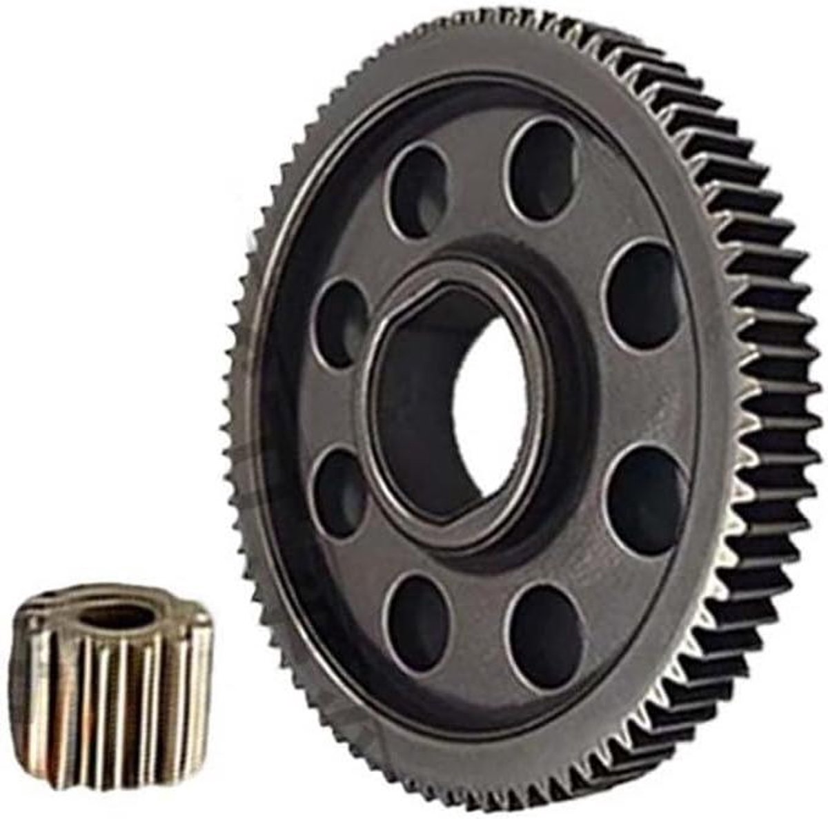 Tandwielset Kettingzaag - Tweedelige Gear Montage - Elektrisch Gereedschap Onderhoud - Stalen Constructie 83 Tanden - 42x34mm - Zilverkleurig