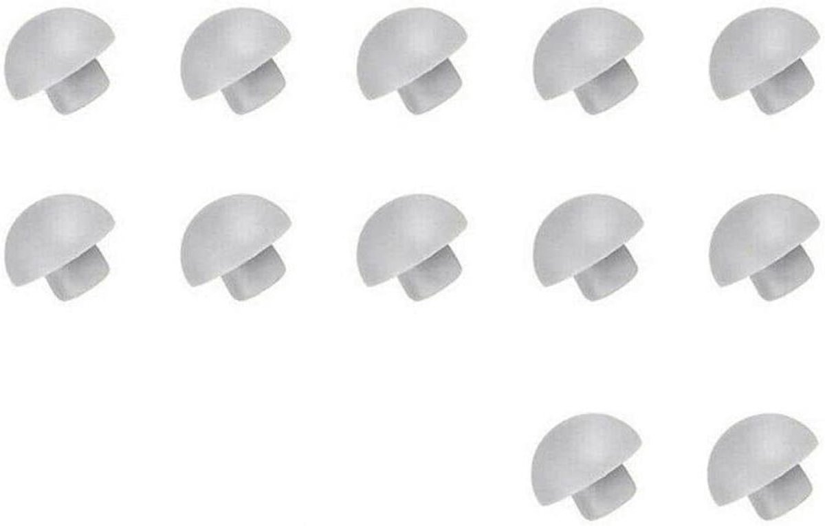 Toiletbril Buffers - Schokbestendige Pads - Bescherming Toilet - Duurzaam ABS TPE - 4.8 cm x 2 cm - Grijs
