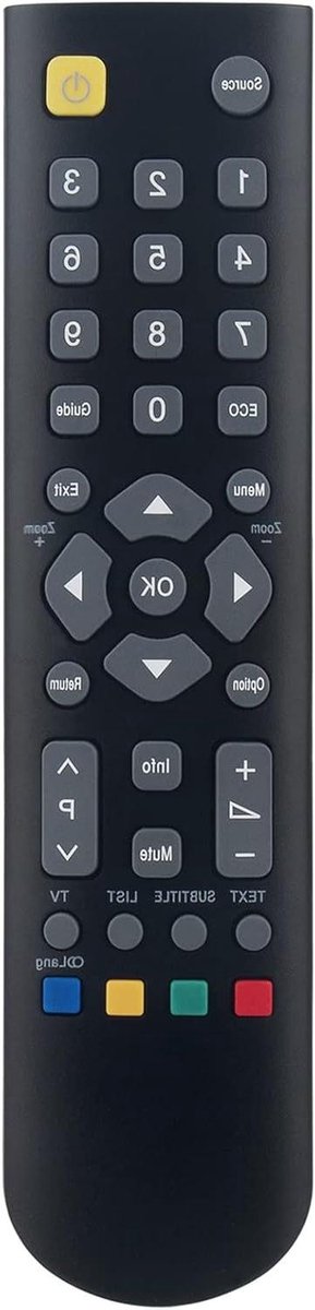 Afstandsbediening Vervangen - Universele Afstandsbediening - TV Bediening - Geen Programmering Nodig - 10 Meter Bereik - Zwart