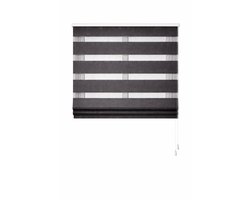 Vouwgordijn Madeco Store Dolpo – 60x190 cm – Donkergrijs – Lichtdoorlatend – Roman Blind – Zelfblokkerend Mechanisme – Aluminium Rail