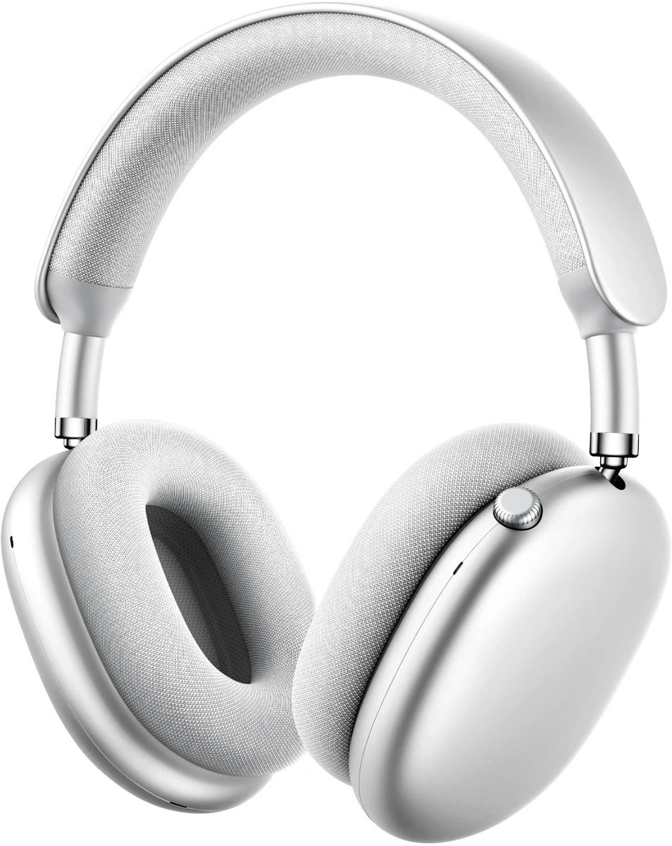 Innovastore Koptelefoon - Koptelefoon draadloos - Headset - F8 Pro Bluetooth 5.4 - Effectieve -52dB actieve ruisonderdrukking - 140 uur afspeeltijd - Zilver
