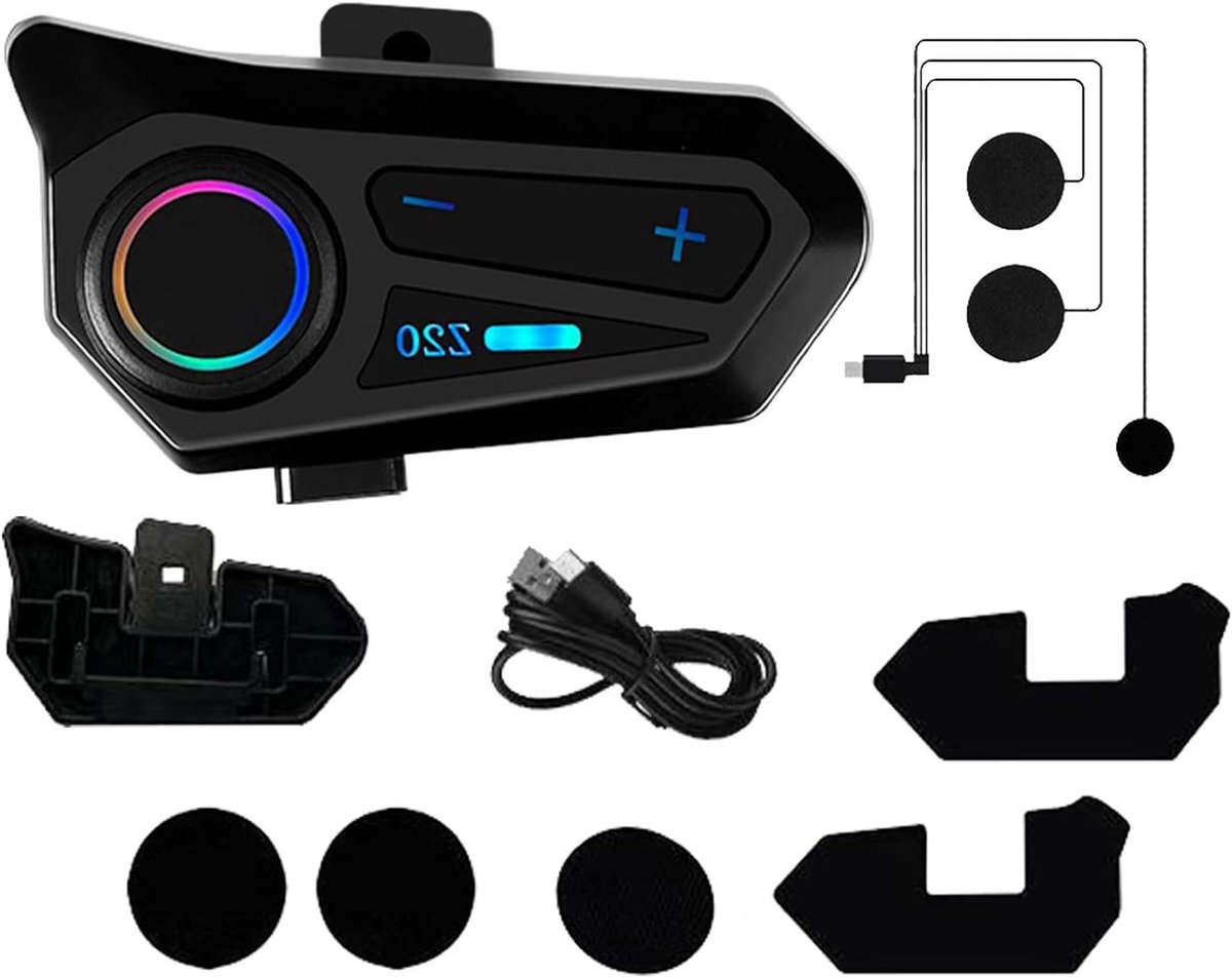 Motorcycle Helmet Earbuds, IPX6 Waterproof Wireless Headphones, Communication Headset, Bicycle Equipment, Motorcycle Intercom System, Charging Type C for Outdoor Riding