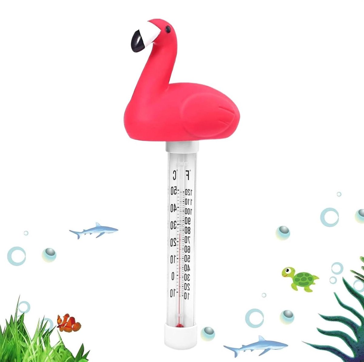 Zwembadthermometer - Drijvende meter - Watertemperatuur meten - Dierenontwerp - 27 x 12 x 12 cm - Meerkleurig