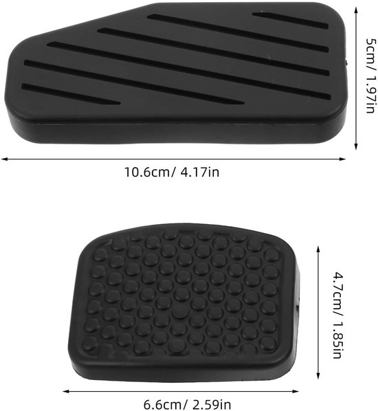 Pedaalhoezen Set - Rem en Koppelingspedaal - Verbeterde Grip - Antislip Textuur - 3 Delig - Zwart — afbeelding 5