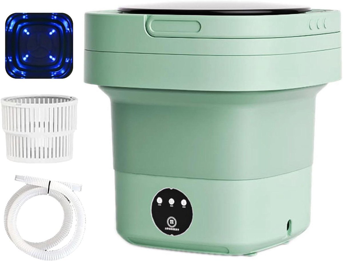 Draagbare Wasmachine Opvouwbare Mini Kleine Was Handwas Ervaring 30 x 30 cm Wit