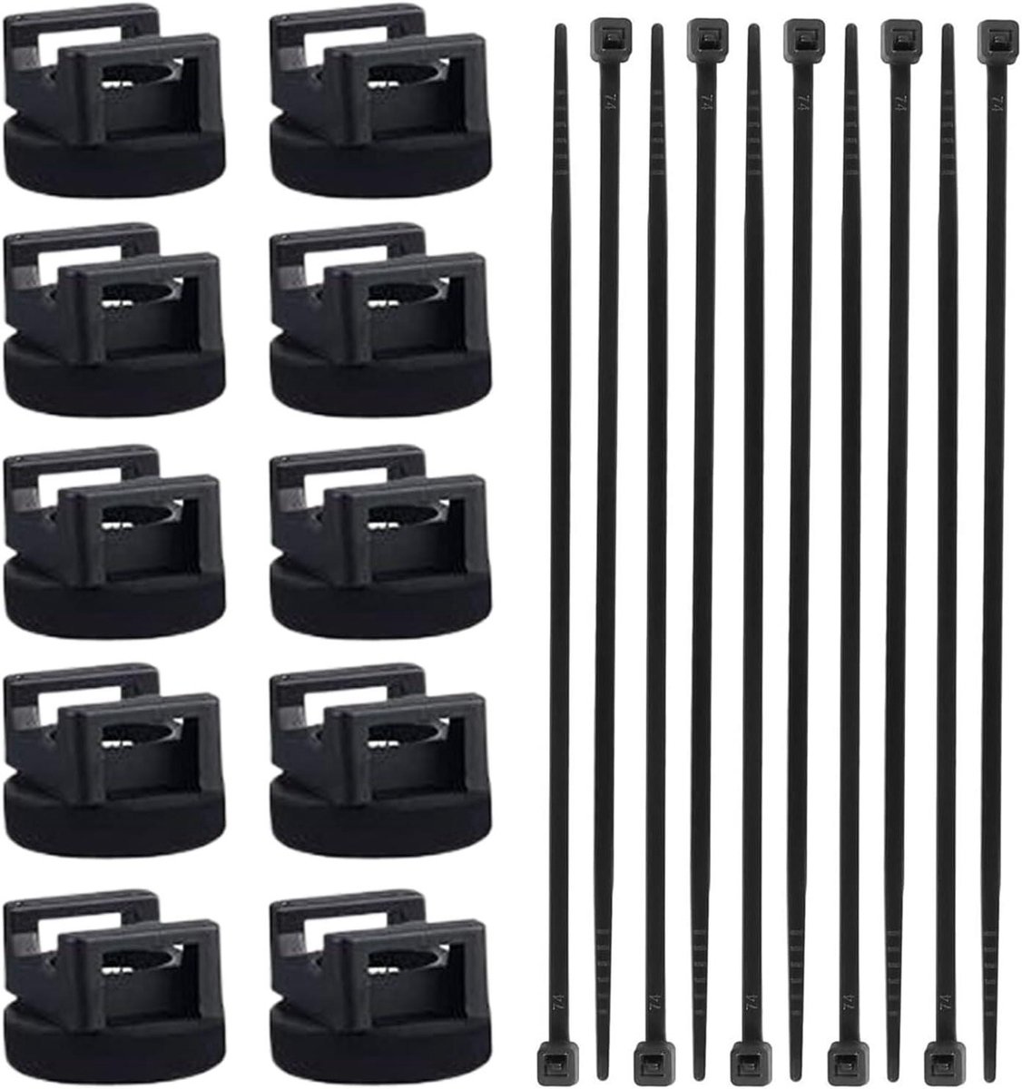Magnetische Kabelbinder - Kabel Organizer - Bureau Opruimen - Sterke Magneet - 10 Stuks - Enkele