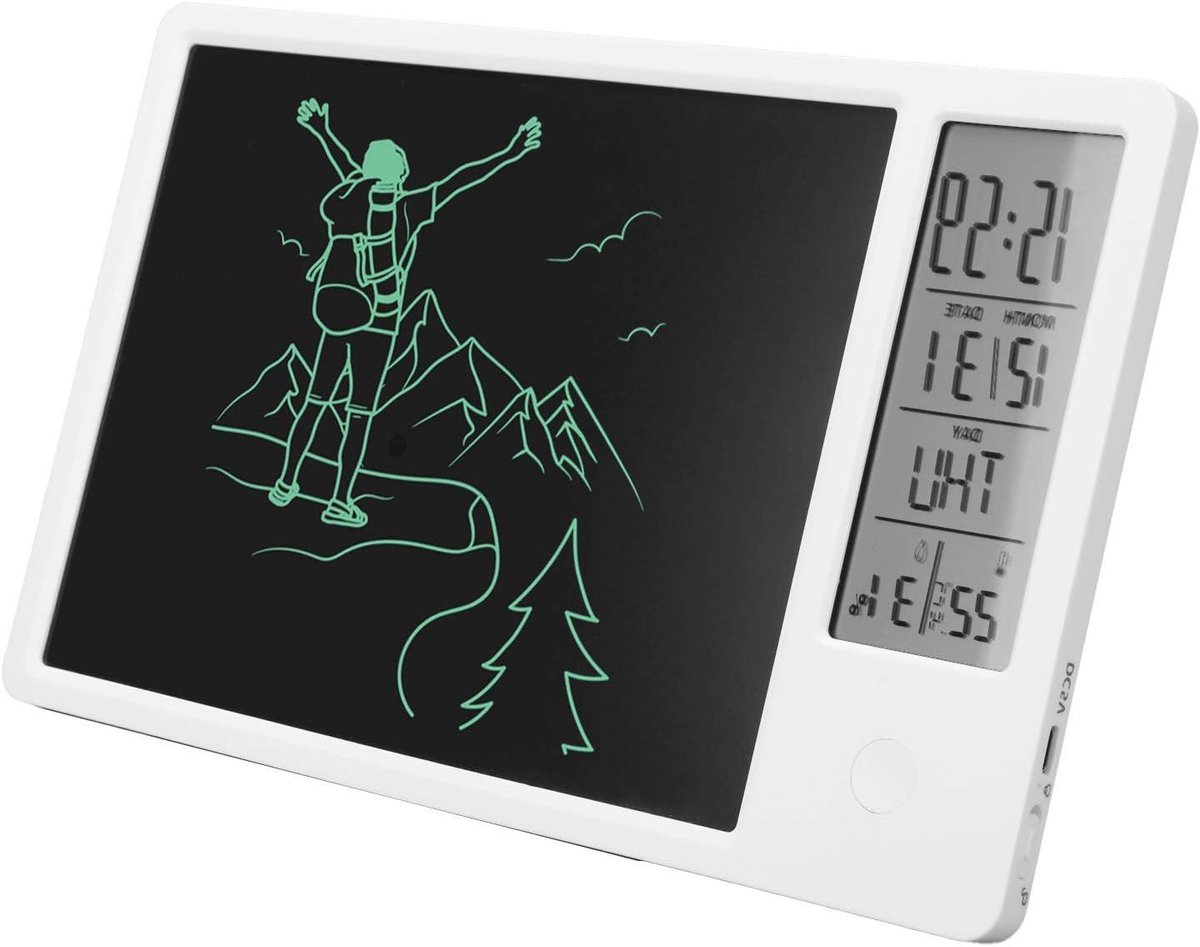 Handschrift Tekentablet - LCD Kalenderbord - Notities Maken - Inktvrij Schrijven - 10 Inch Scherm - Zwart