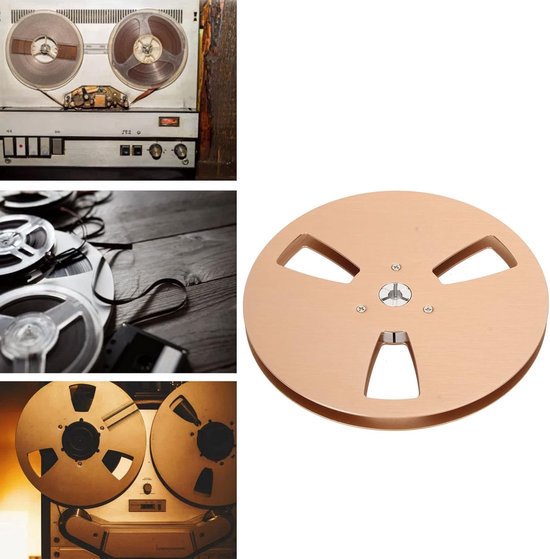 Opname Spoel - Lege spoel Tape spoel - Muziek Opnemen - 3 Wind-Resistente Gaten - 7 Inch - Goud — afbeelding 4