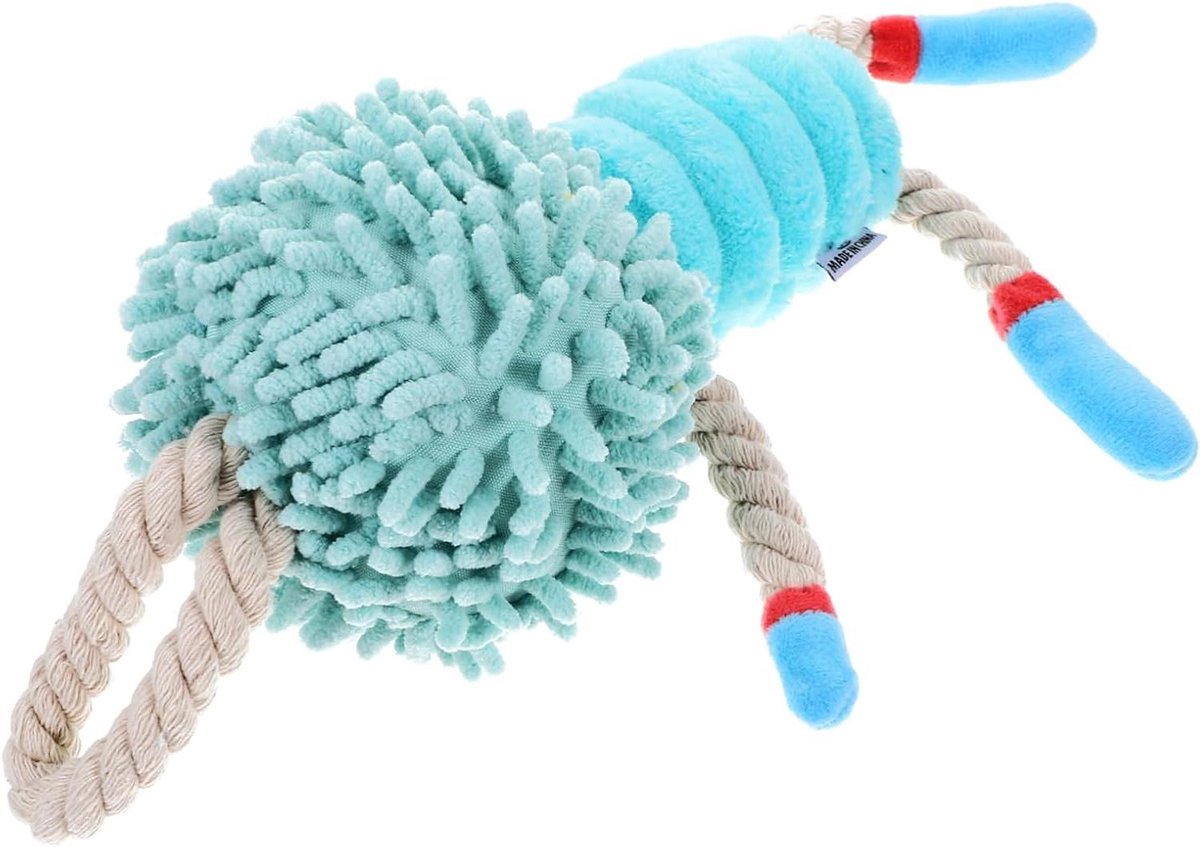 Pluche Hondenspeelgoed - Touw Speeltje - Interactief Spel - Met Pieper - 22 cm Lengte - Gekleurd