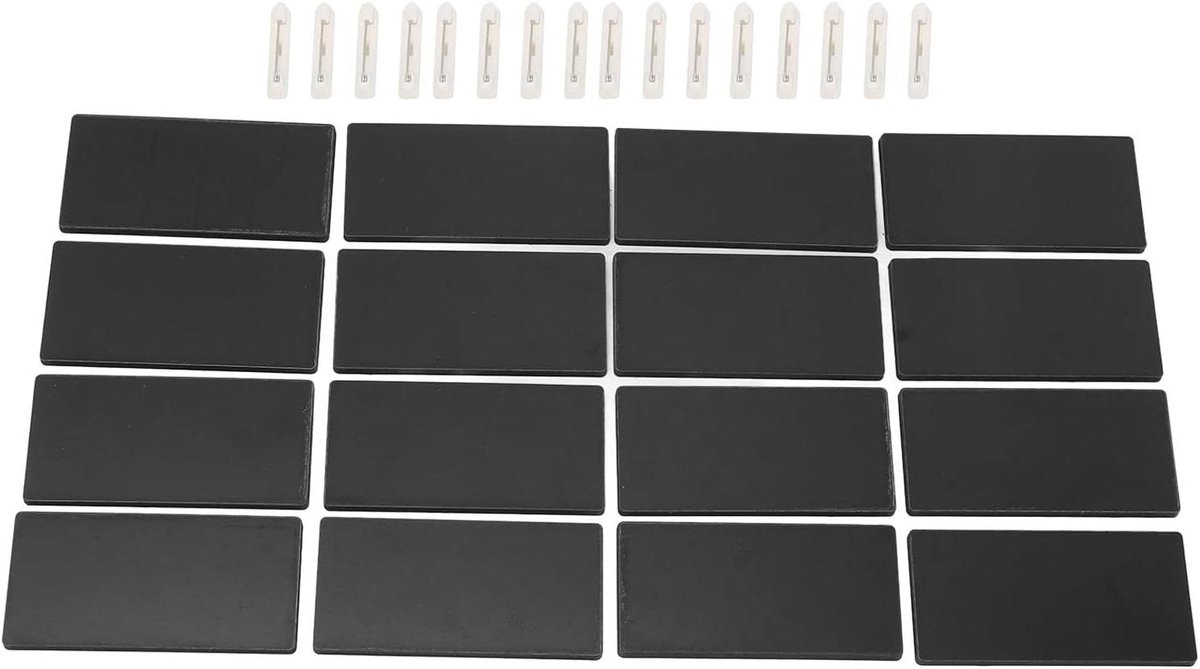 Naambadges Set - Naamplaatjes ID - Persoonlijke Identificatie - Aanpasbaar MDF Materiaal - 16 Stuks - Niet gespecificeerd