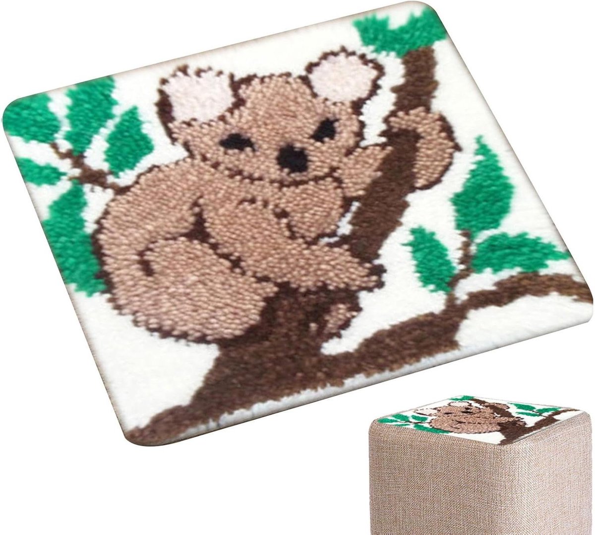 Haakset Tapijt - Kussen Set - Creatief Hobbyen - Compleet Inclusief - 30 x 30 cm - Xzd-058