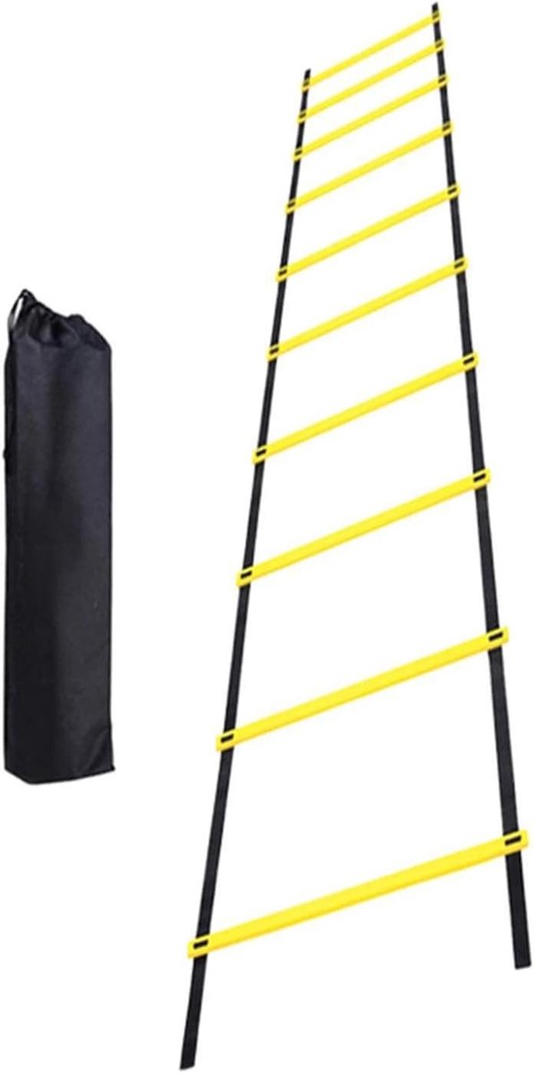 Trainingsladder - Snelheidsladder Behendigheidsladder - Voetenwerk Verbeteren - Verstelbare Secties - 500 cm - Multicolor