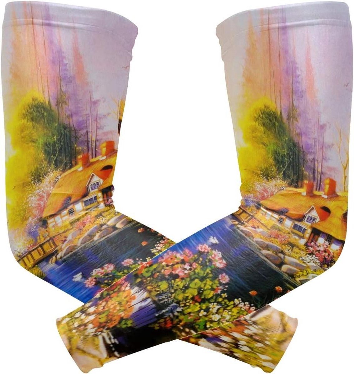 Armhoezen - Sport mouwen - Bescherming tegen zon - UV beschermend - One Size - Zonsondergang