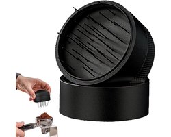 Koffieverdeler Gereedschap - Espresso Mixer - Perfecte Espresso - Verstelbare Naaldlengte - 8.2 x 10.4 x 8.2 cm - Zwart