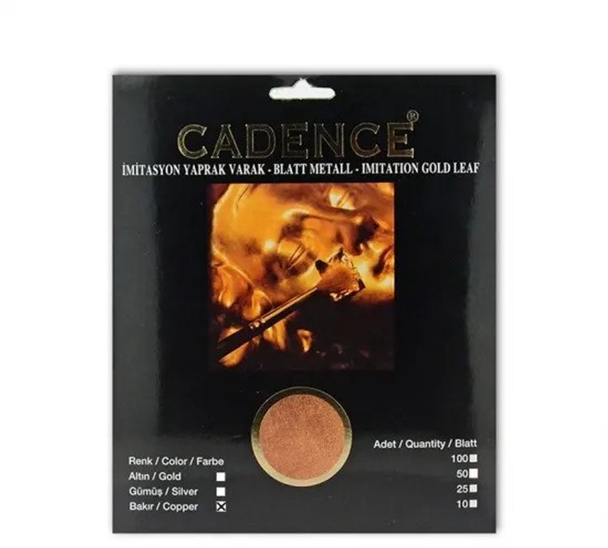 Cadence Imitatie Bladmetaal 15x15 cm Koper 25 vel