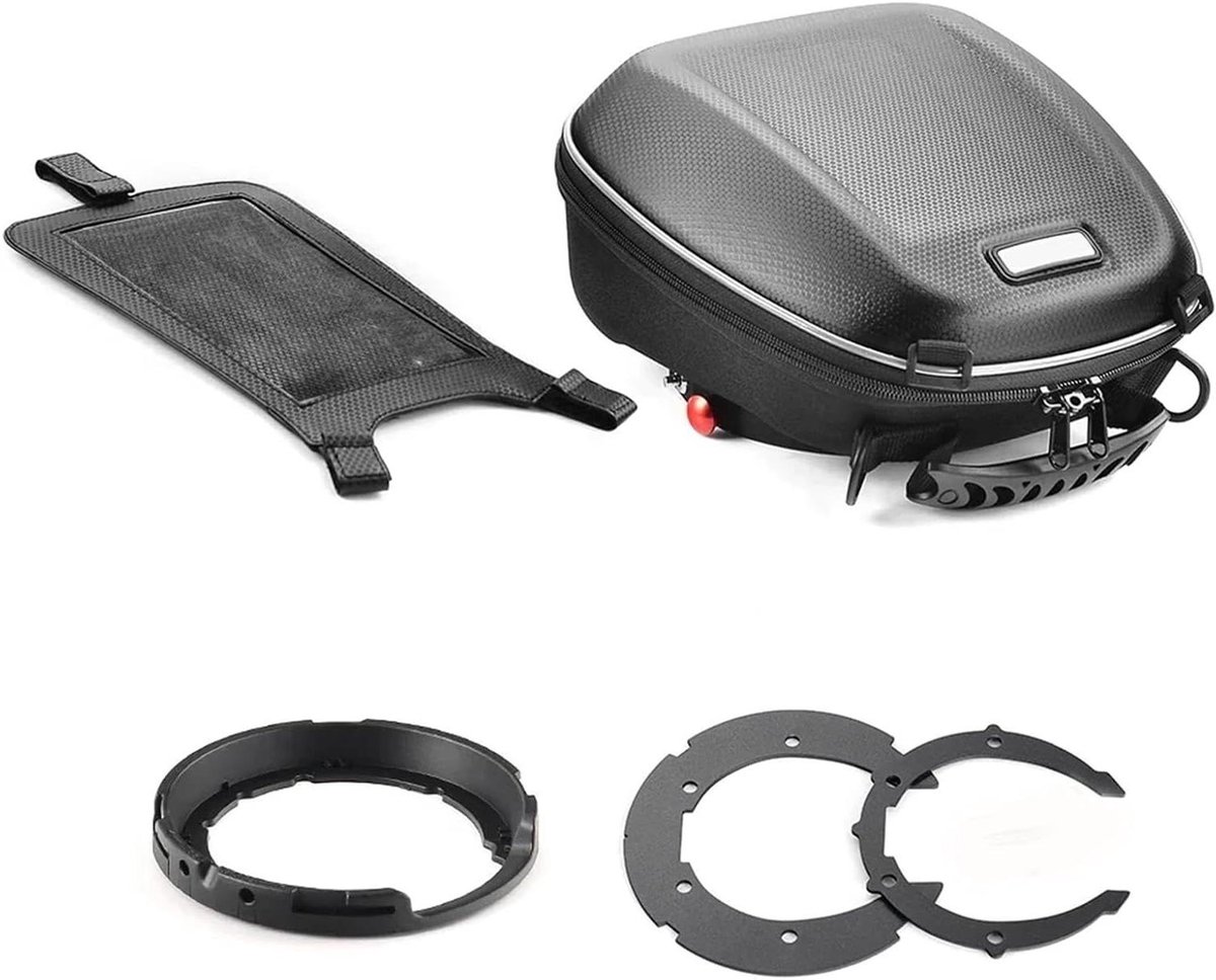 Tanktas Motor - Top Case Zadeltas - Motor Rijden - Quick Lock Systeem - 4 Liter - Zwart