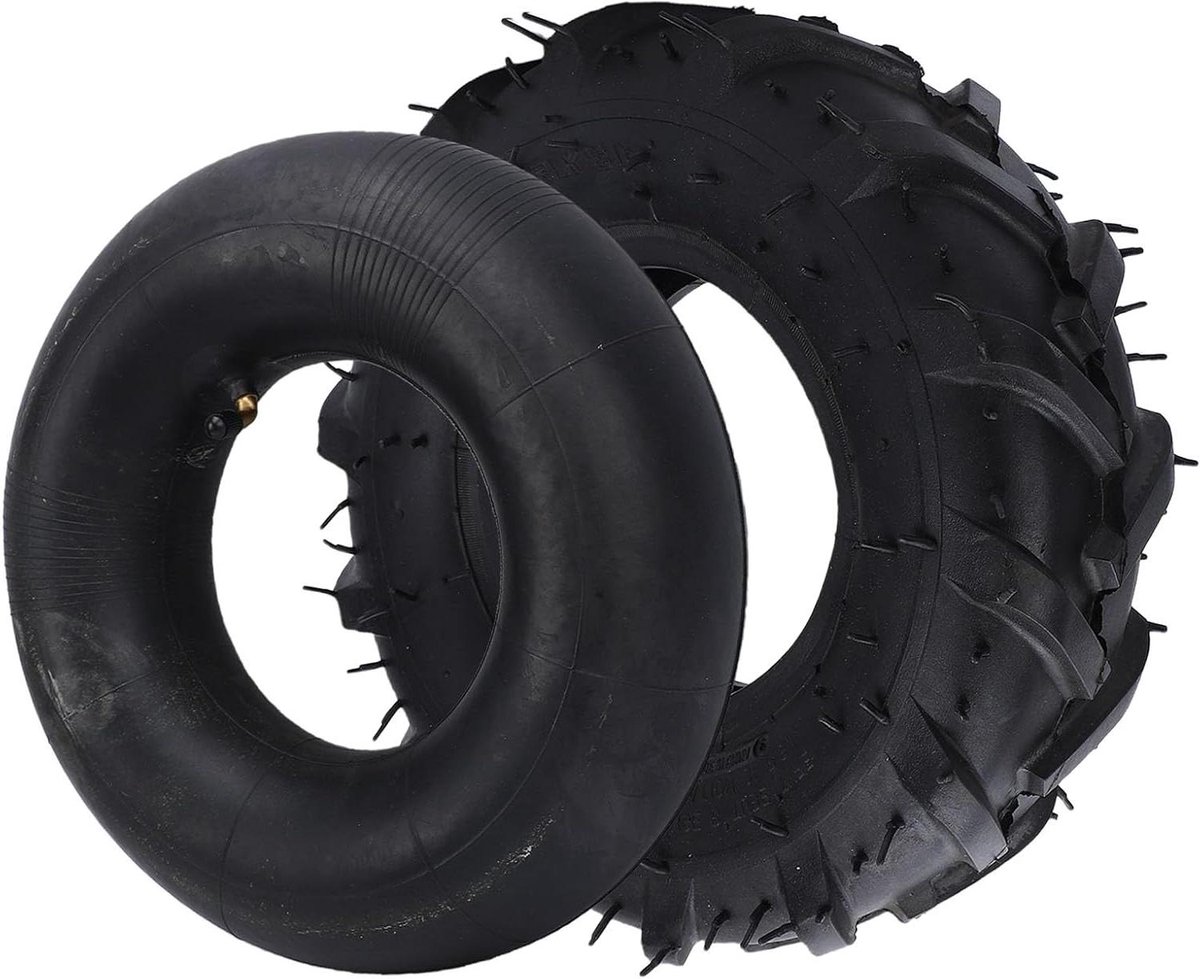 Banden Set - Banden en Binnenband - Gazon Onderhoud - Verdikt Antislip Ontwerp - 13x5.00-6 - Zwart