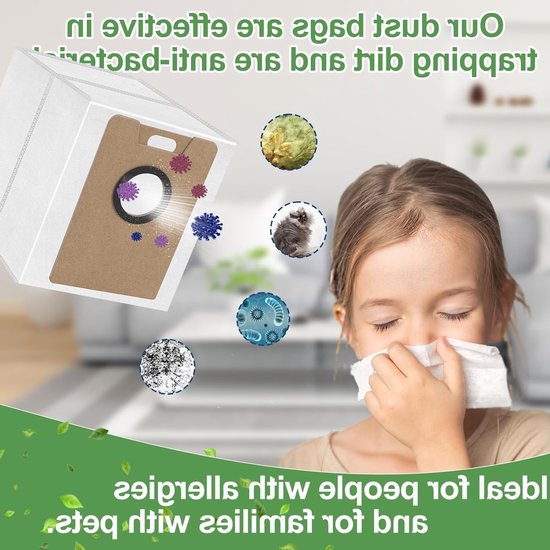 10 Stuks Vervangende Stofzakken voor Stofzuigers, Geschikt voor 3.2L Capaciteit en Efficiënte Stofopvang
