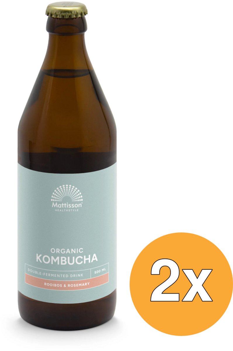 2x Mattisson Kombucha Rooibos - Rosemary Bio (500 ml)