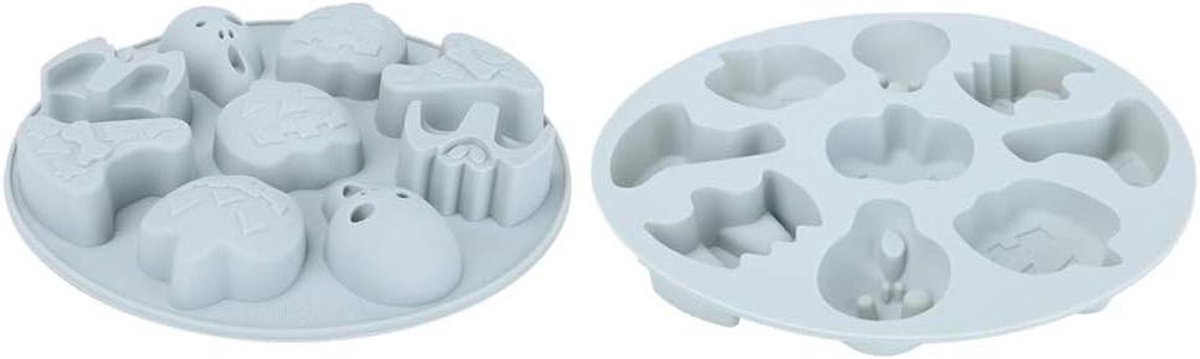 Fondant Schimmel - Halloween Bakvorm - Taarten Decoreren - Non-stick Ontwerp - 20.5 cm - Grijs
