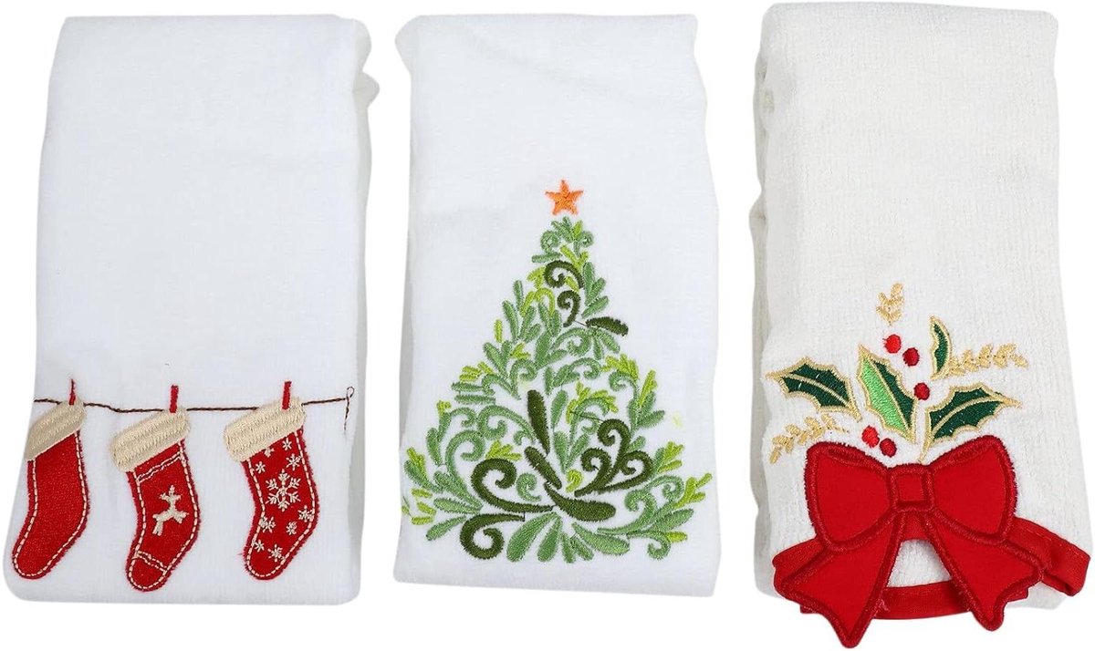 Katoenen Handdoeken - Decoratie Handdoeken - Kerstsfeer Creëren - Sterke Adsorptie - 38 x 