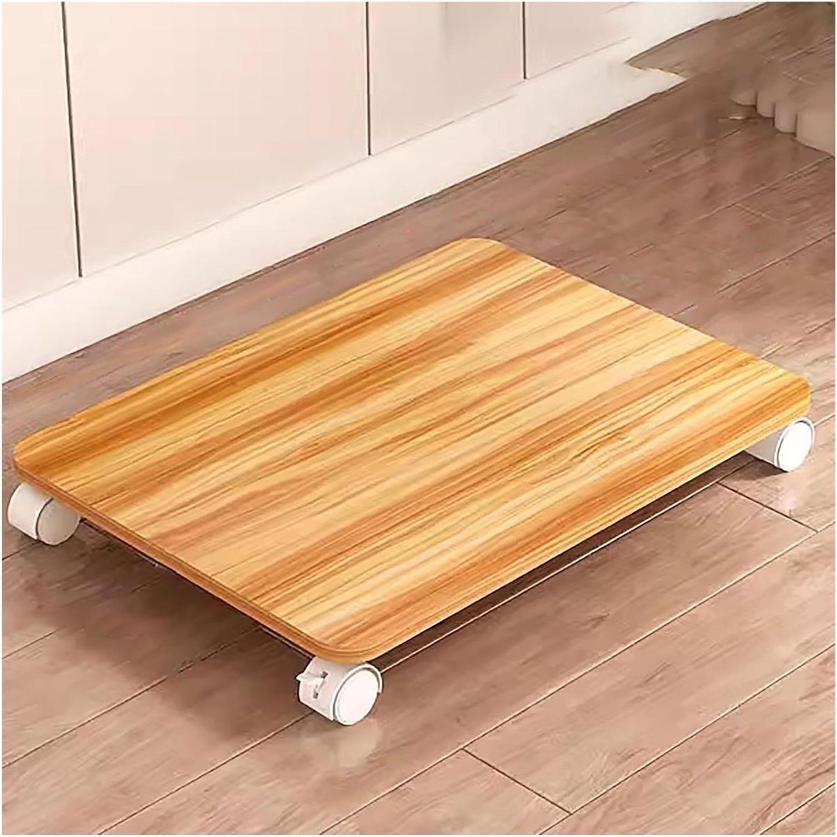 Printerstandaard - Mobiele Kar - Bureau Organisatie - Afsluitbare Wielen - 60 x 45 cm - Beige