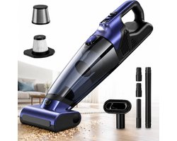 Rosnek Kruimeldief Snoerloos - Handstofzuiger 2 Snelheden met Gemotoriseerde Borstel voor Dierenharen - 10000PA Autostofzuiger - 37 Min Accu, LED & Metalen Filter - 720ml Groot stofreservoir - Zwart
