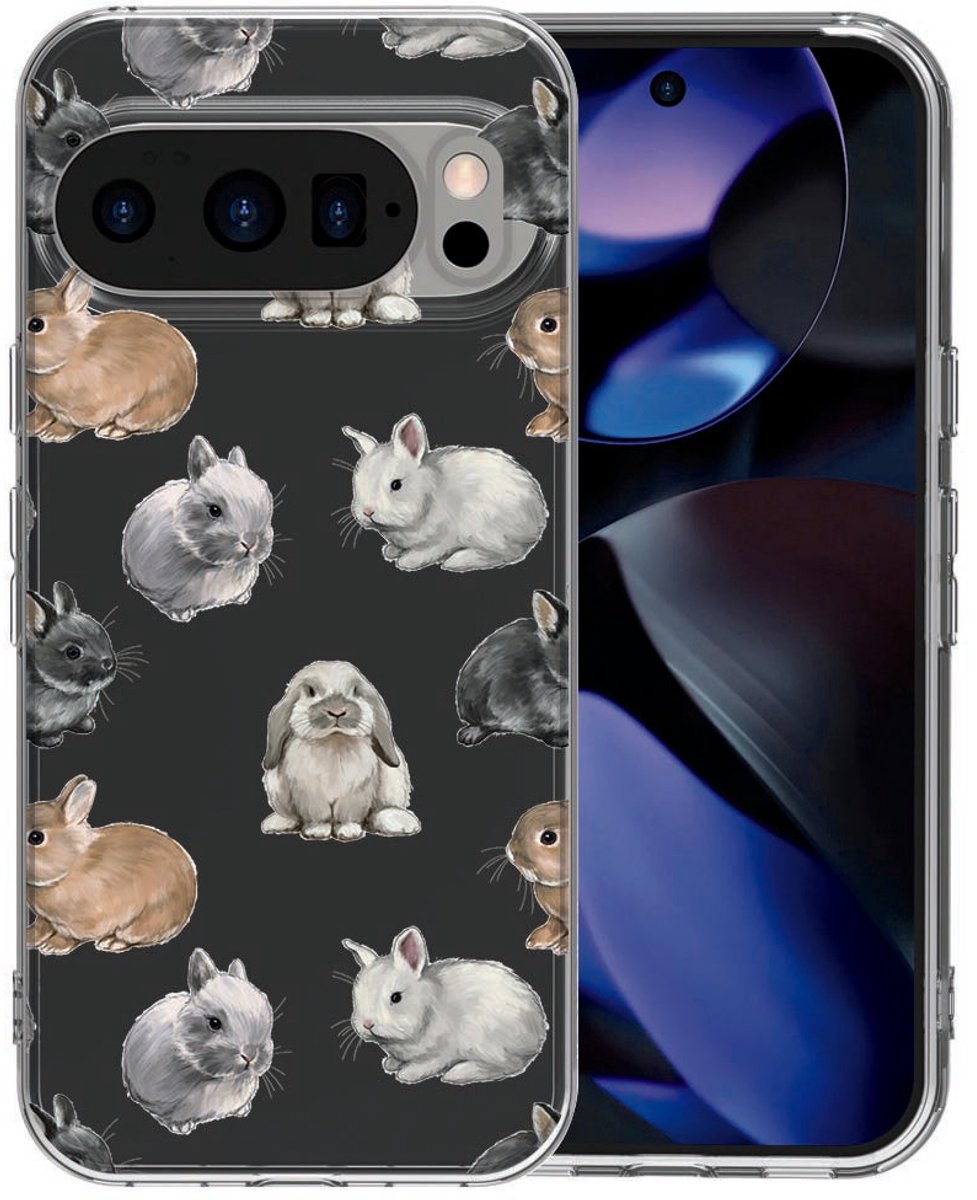 Google Pixel 10 / 10 Pro TPU hoesje Konijntjes