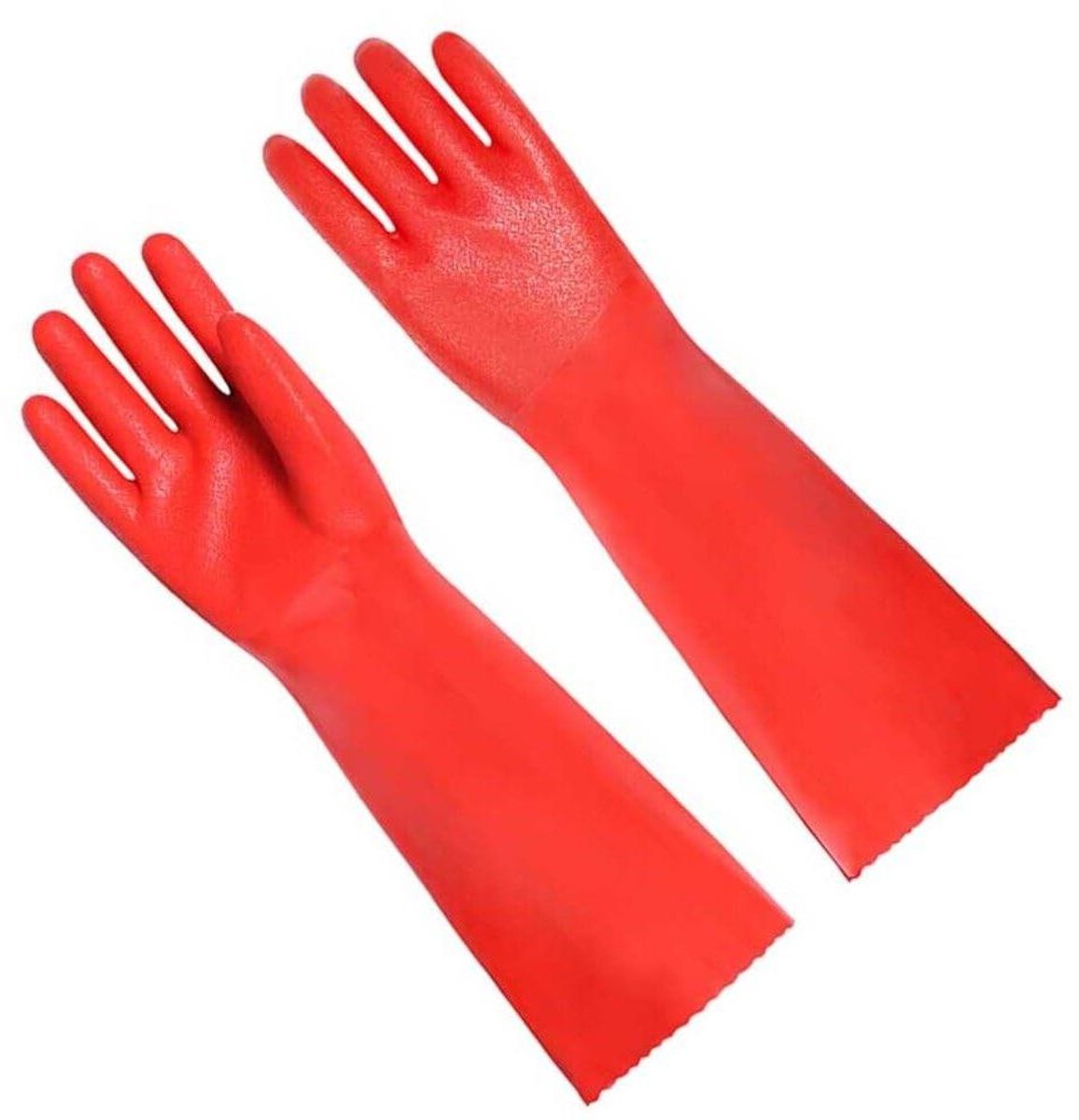 Huishoudhandschoenen - Afwas - Keukenwerk - Extra dik - 40cm - Rood