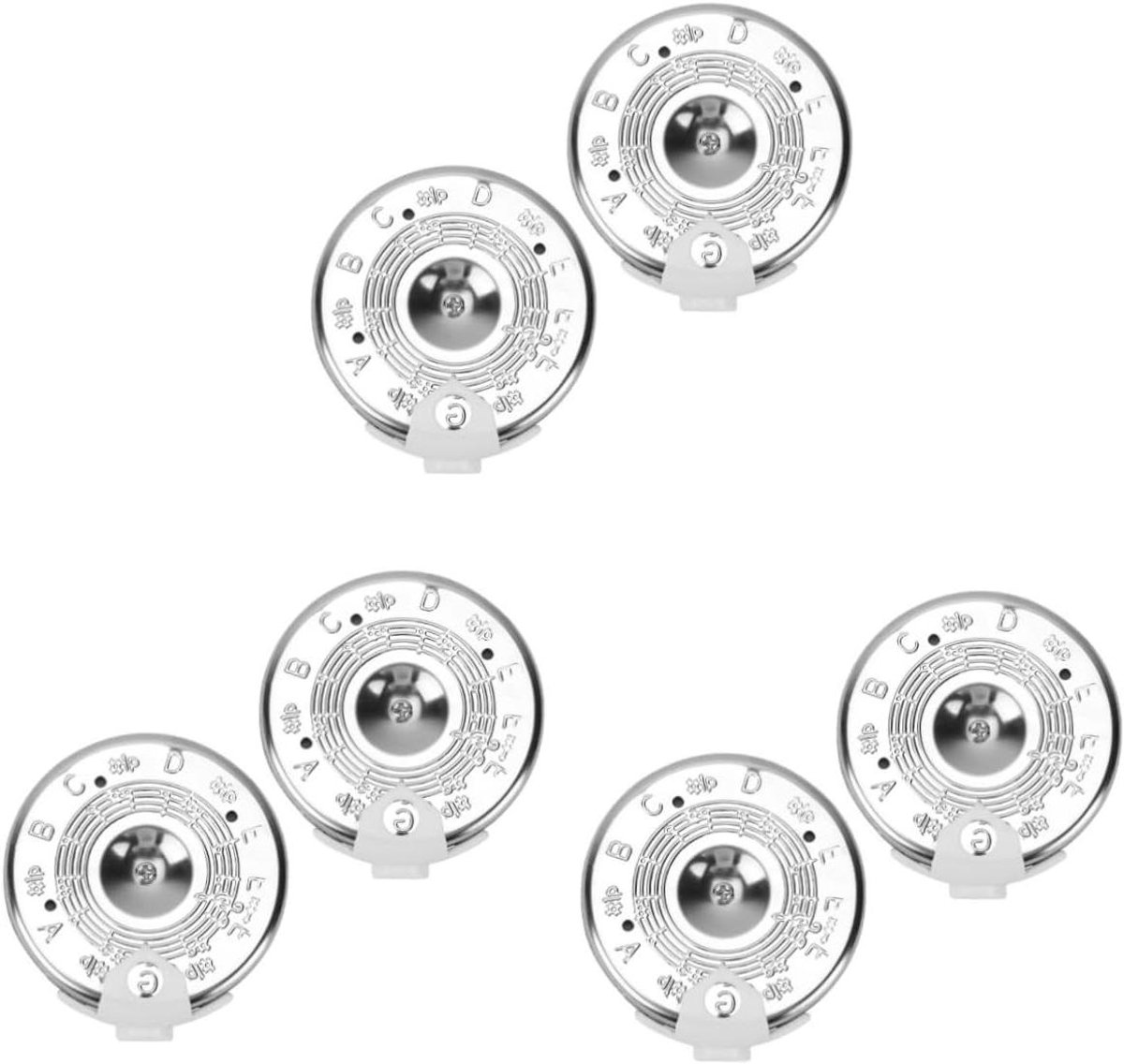 Stemapparaat Sets - Muziek Tuner - Instrumenten Stemmen - 13 Toons Chromatisch - 3 Sets - Zilver