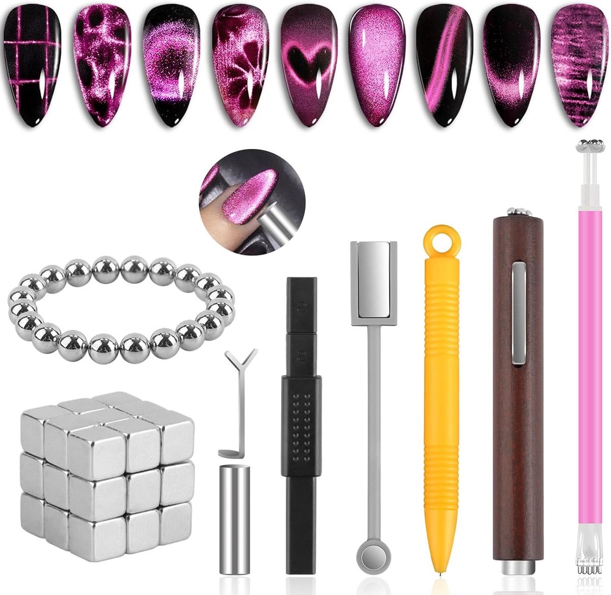 54-delige Cat Eye Magneetset voor Nagellak – Diverse Stijlen Nail Art Tools