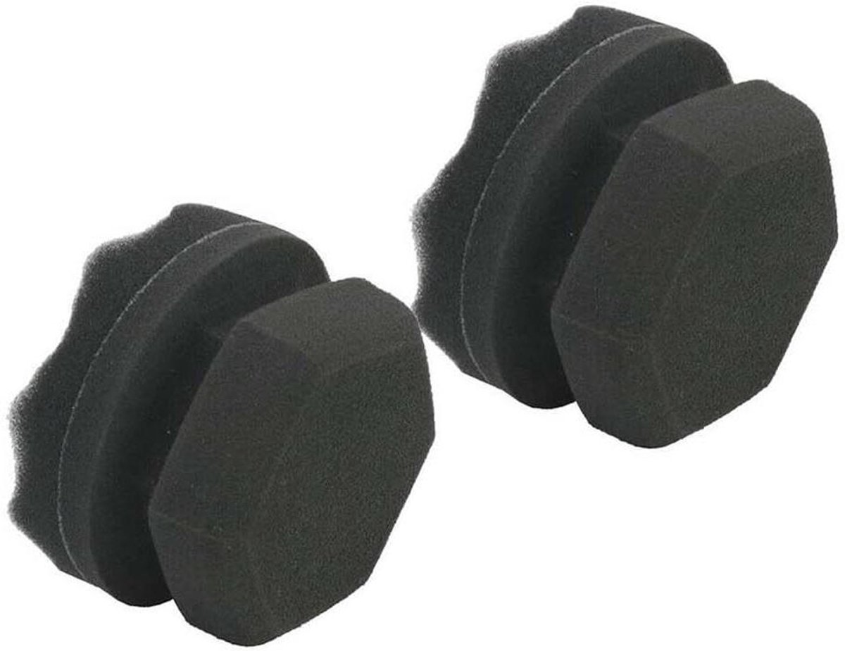 Polijst Sponsjes - Wax Applicators - Auto Poetsen - Zacht Schuim - 8 cm Diameter - Zwart