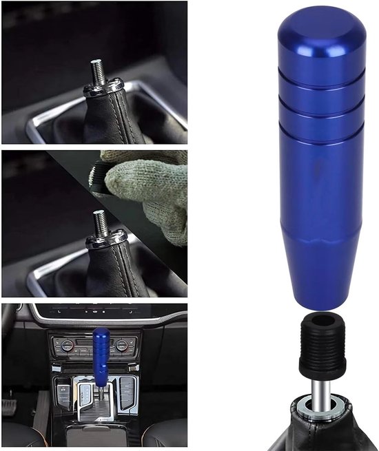 Universele Auto 13 Cm Aluminium Pookknop Galvaniseren Kleur Handmatige Hendel Shifter Dandle Verlengde Transmissie VersnellingspookVersnellingen Schakelhendel(Zwart) van universele — afbeelding 5