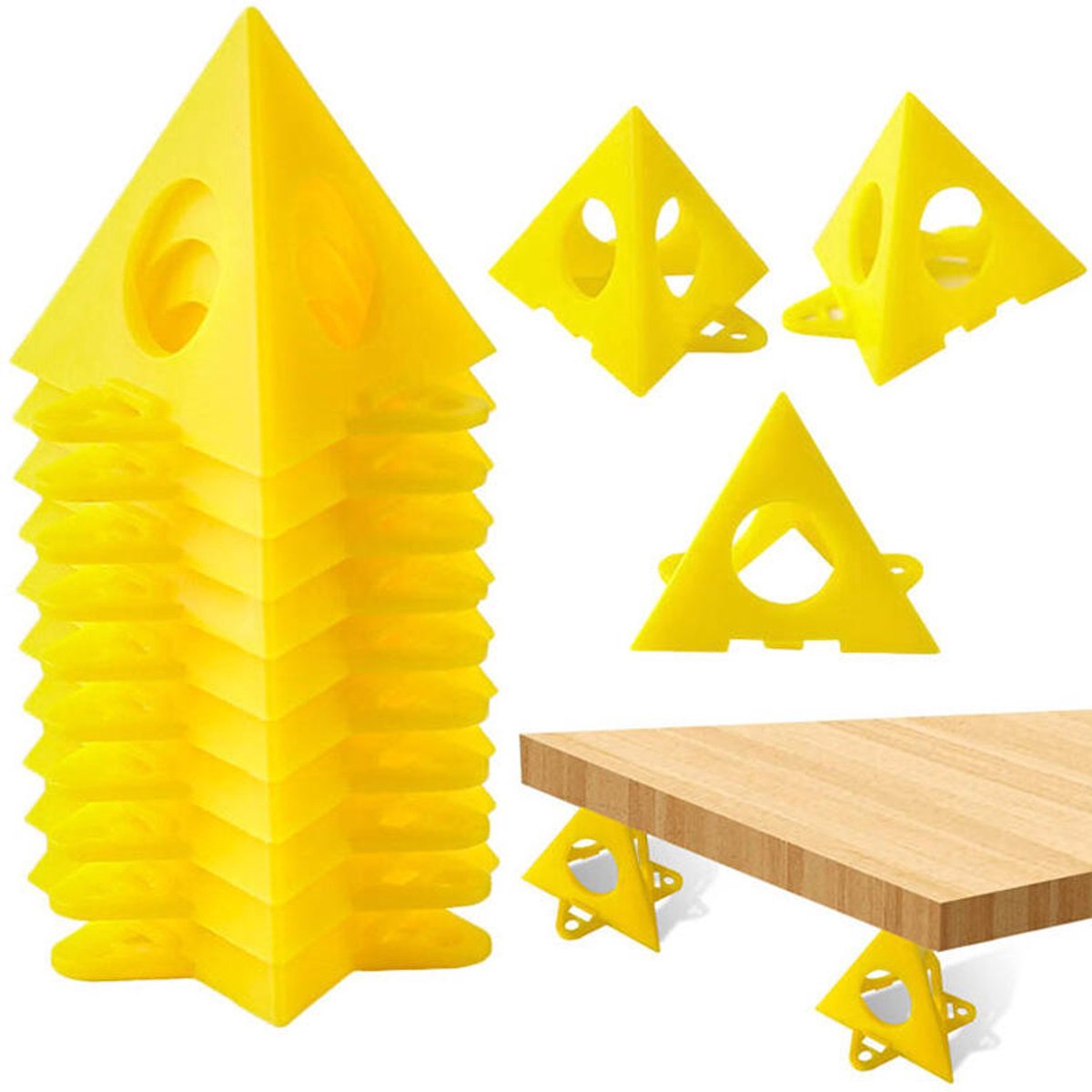 Piramidevormige verfhouder - Verfrek voor timmerwerk - Spuitbeugel - Verfblokjes voor hulpmiddelen - Timmerwerksteun - Verpakking van 20 stuks – accessoires voor kunst, doe-het-zelf en houtbewerking
