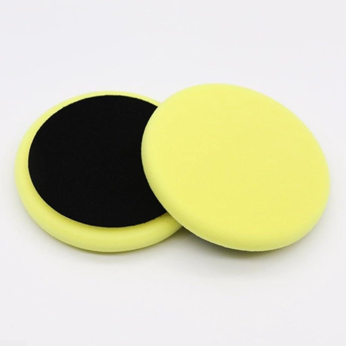 Polijstsponsschijven set - Auto poetspads - Krassen verwijderen - Grof middel fijn - 5 inch diameter - Geel
