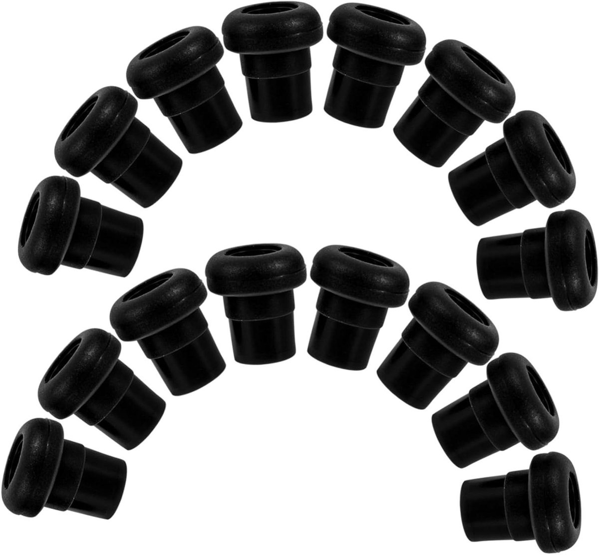 Tafelvoetbal Eindkappen - Stang Covers - Spel Bescherming - Eenvoudige Installatie - 16 Stuks - Zwart