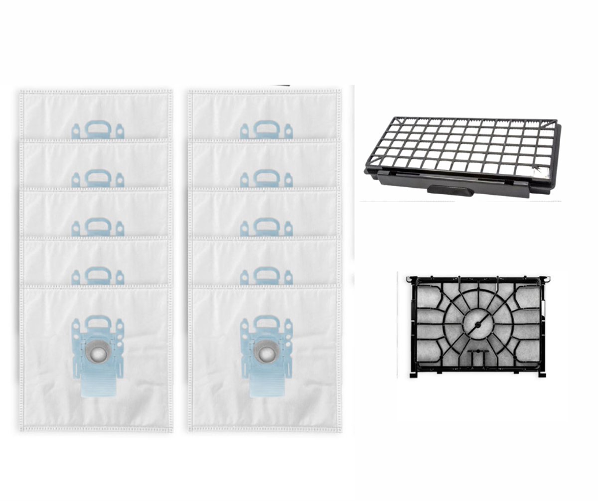 Replacements set geschikt voor de Bosch Serie 6 ProSilence / ProAnimal / ProHygienic / ProPower. 10 stofzuigerzakken, 1 motorfilter en 1 HEPA Filter
