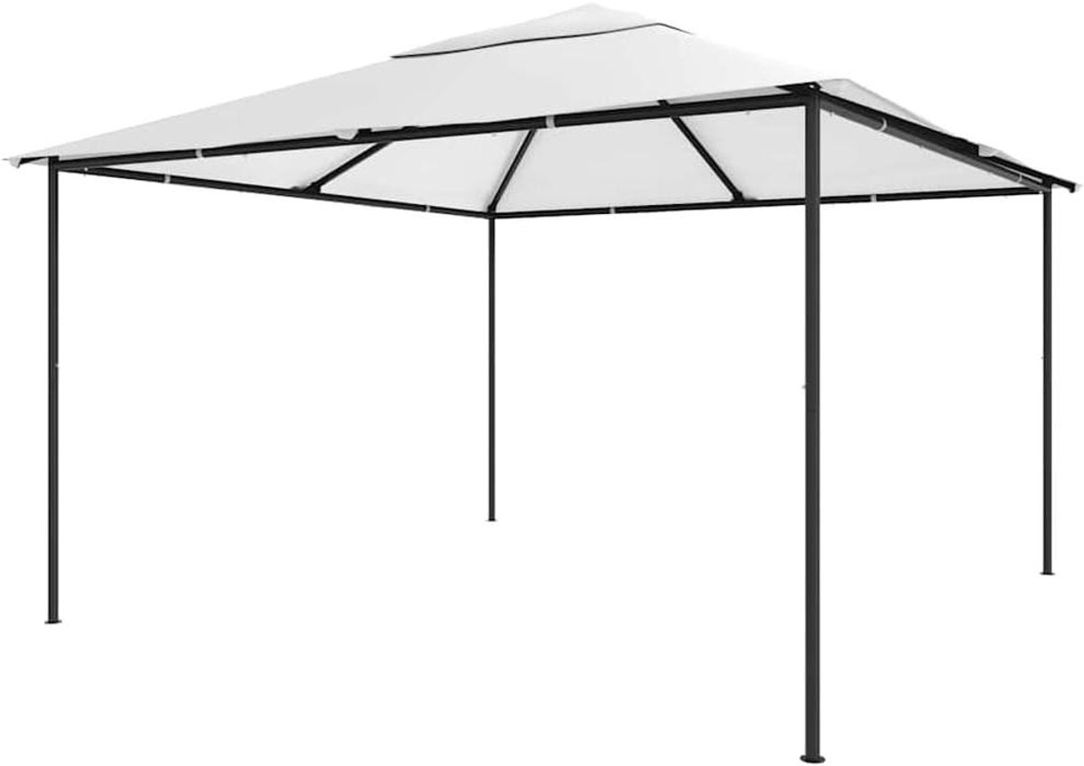 Tuinpaviljoen - Feest tent - Feestelijke Bijeenkomsten - Vuilafstotend Oxford - 4 x 4 meter - Wit
