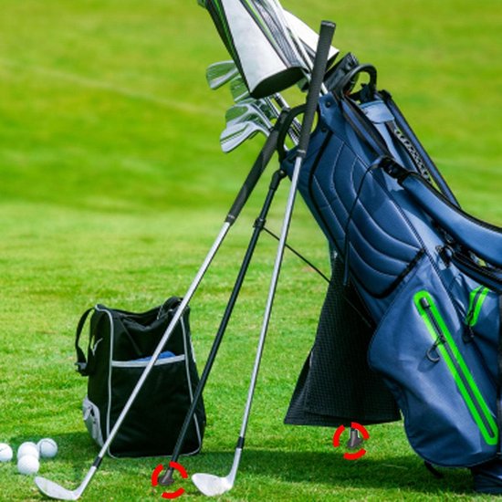 Vervangende Golftas Voetjes - Reserve Golftas Steunen - Golftas Stabiliseren - Weerbestendig Materiaal - Voor 11-12 mm Pijpen - Zwart — afbeelding 4